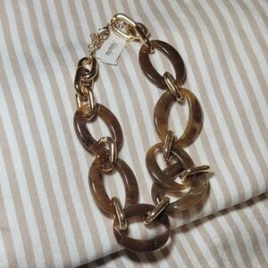 Gold and Tan Necklace